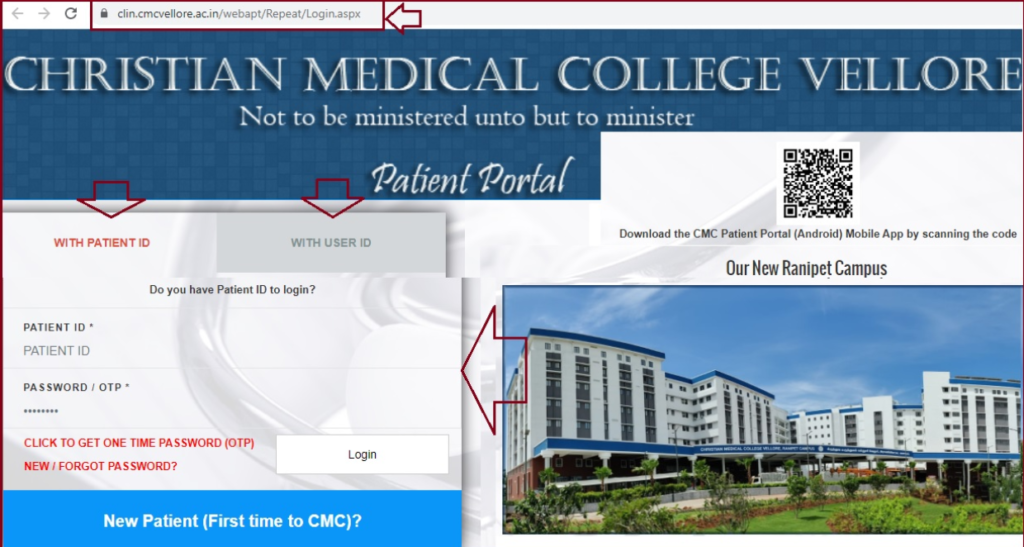 CMC Vellore online appointment