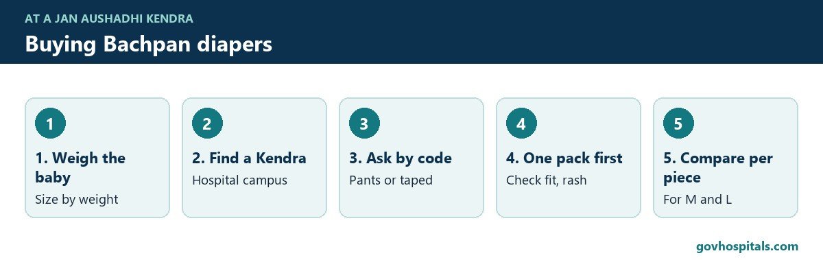 How to buy Jan Aushadhi baby diapers at a Kendra