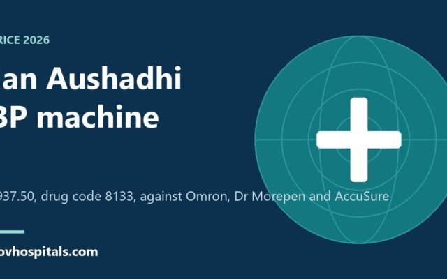 Jan Aushadhi BP Machine Price 2026: ₹937.50 vs Omron, Dr Morepen