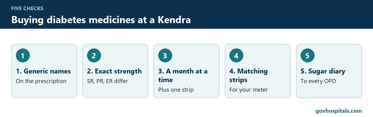 Buying from the Jan Aushadhi medicine list for diabetes in five steps