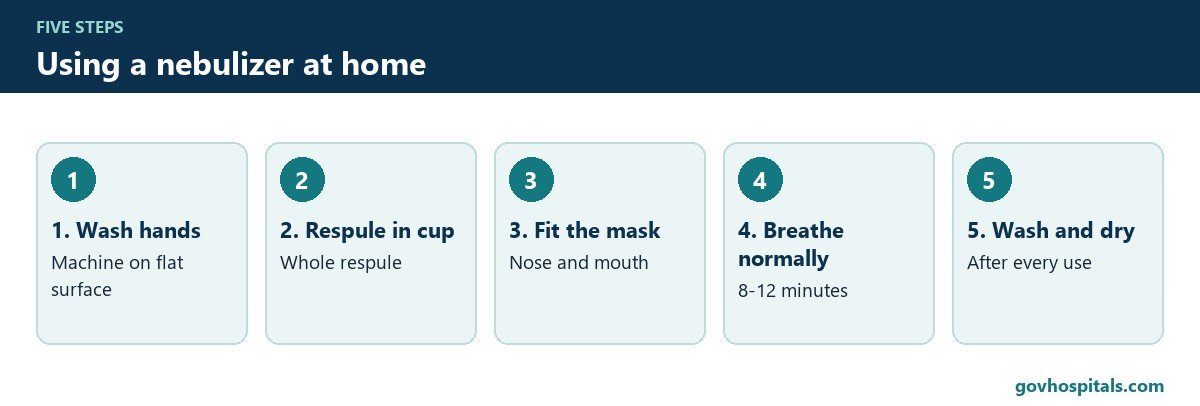 How to use a Jan Aushadhi nebulizer at home in five steps