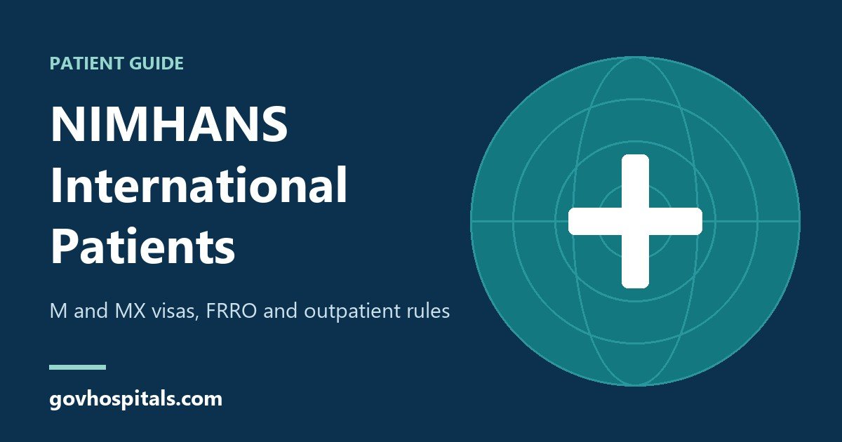 NIMHANS international patients: guide cover graphic